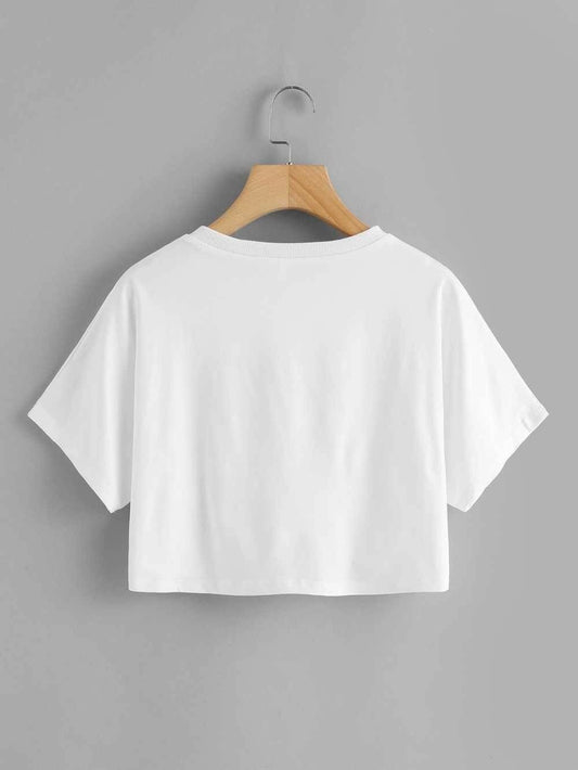 ショート丈Tシャツ レディース 無地 シンプル