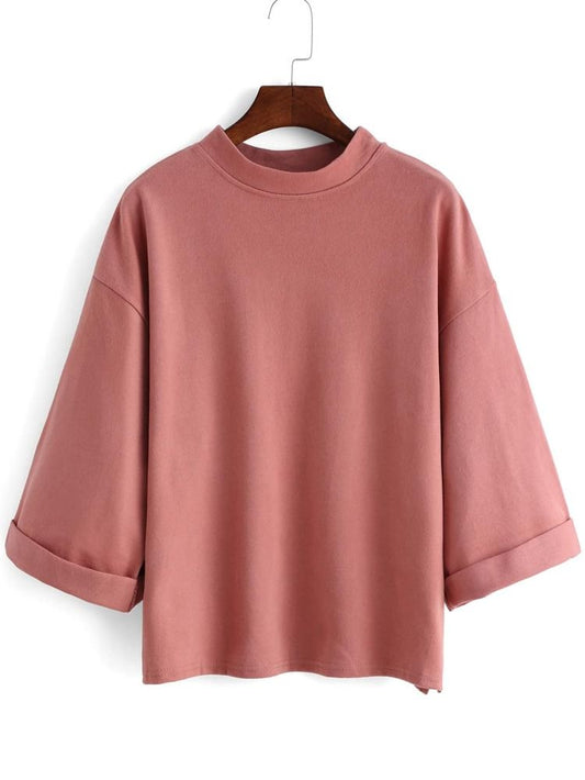 クロップドTシャツ レディース 半袖 無地 ショート丈 美シルエット