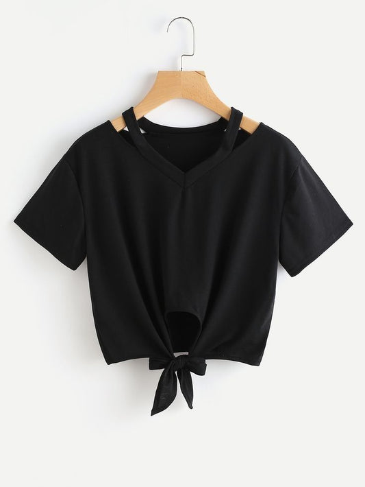 クロップドTシャツ レディース 半袖 韓国風 カジュアル